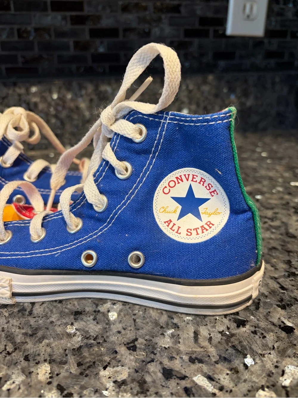Converse Youth Toddler Color Block Bold Primary Color High Top Sneakers 12